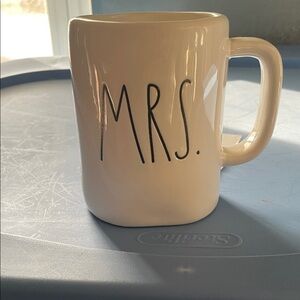 Rae Dunn 'MRS.' Cream Ceramic Mug with Black Script
